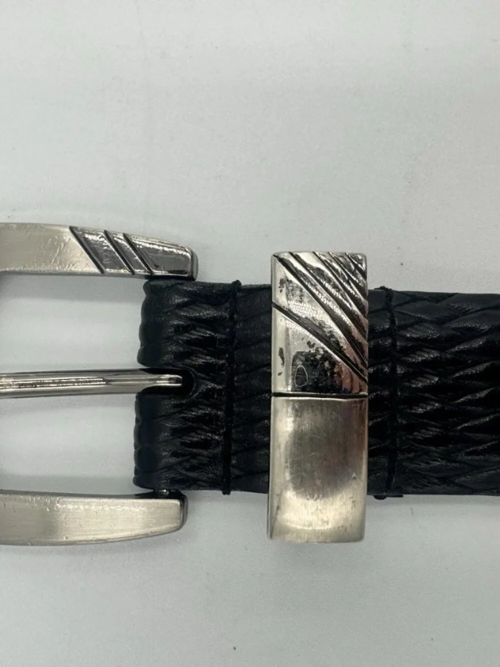 Tulliani Mens Leather Belt Black Italian Calfskin Sz 40